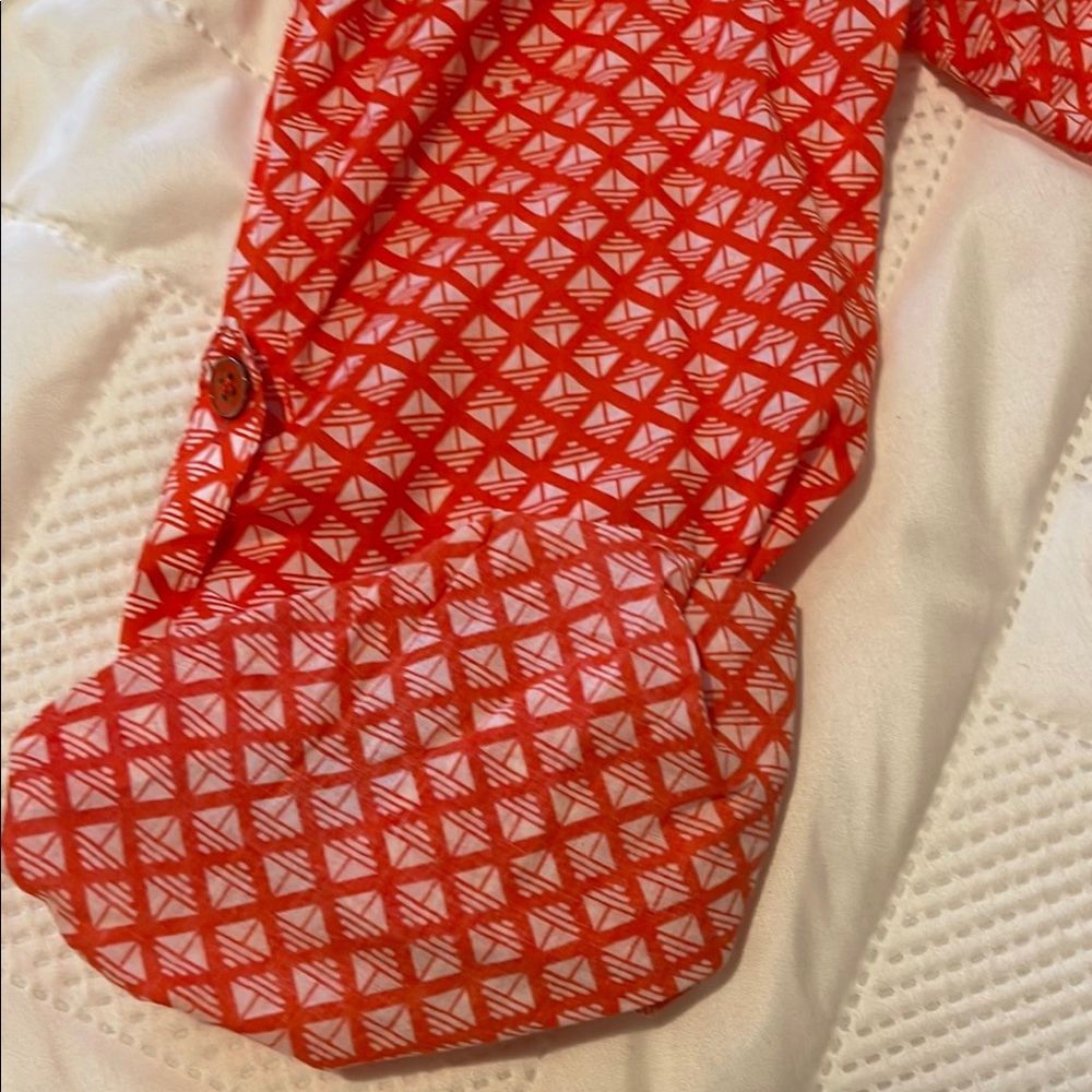 Tory Burch Red Patterned Shirt - image 5